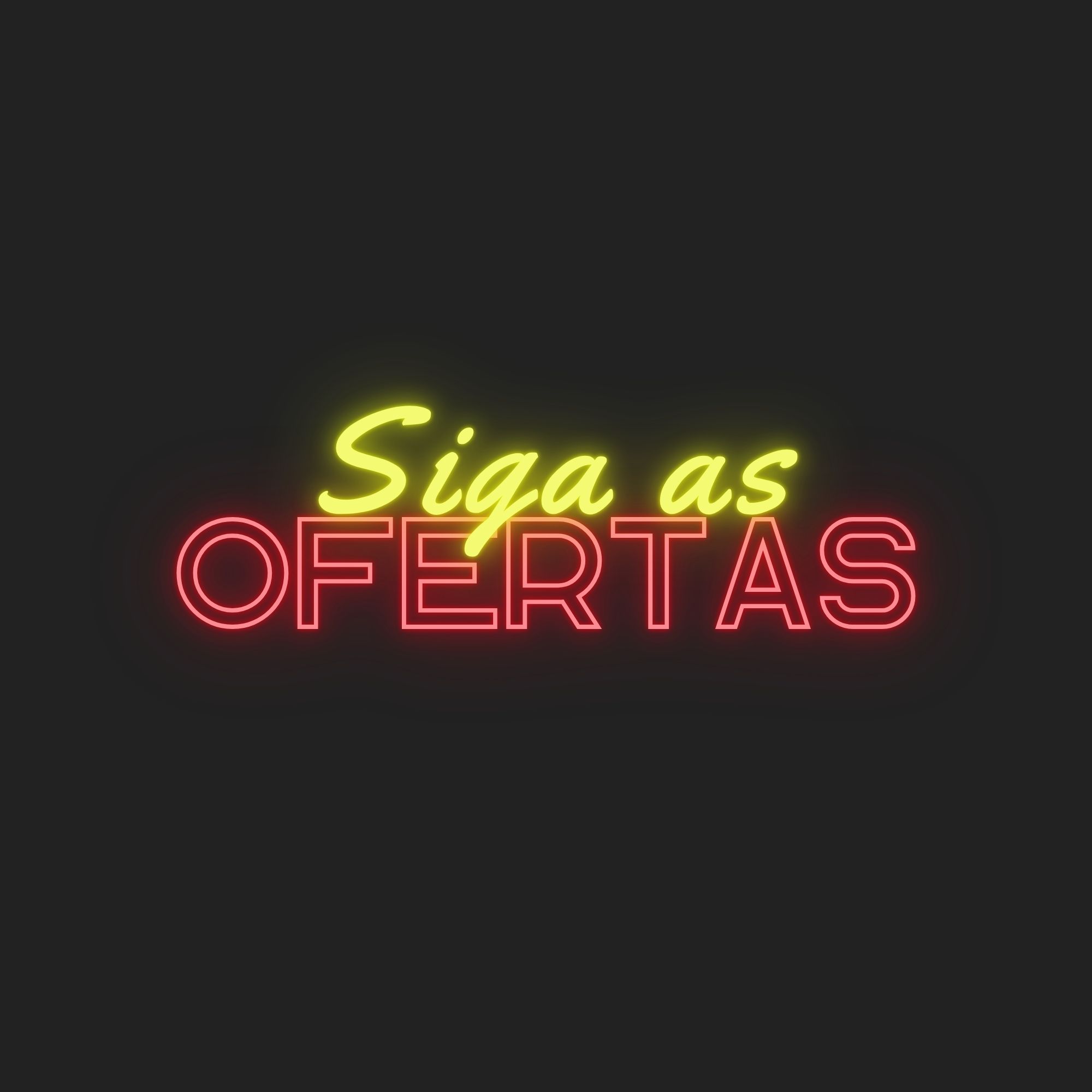 Tagline Siga As Ofertas Fundo Escuro