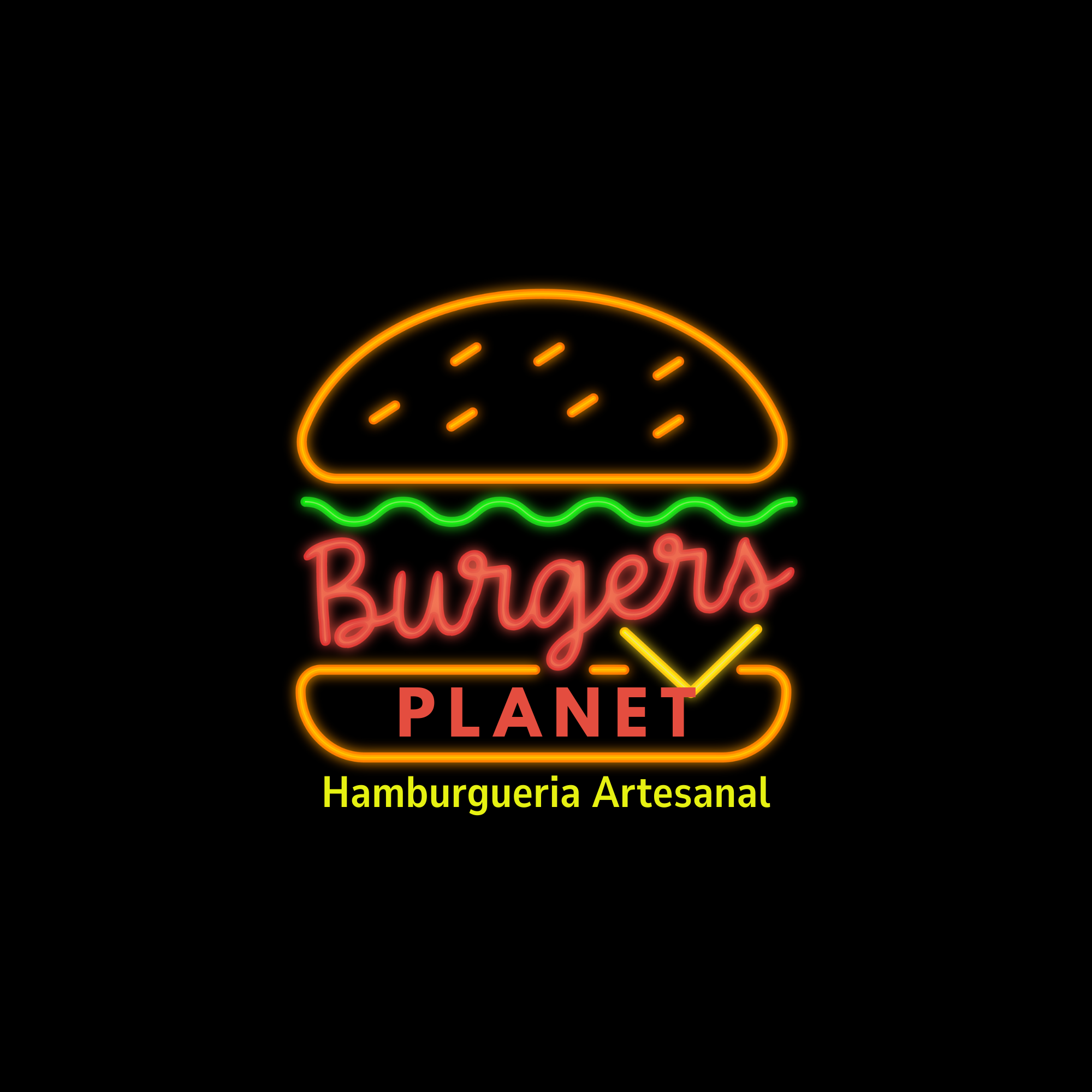 Versão Principal Burger Planet Fundo Preto