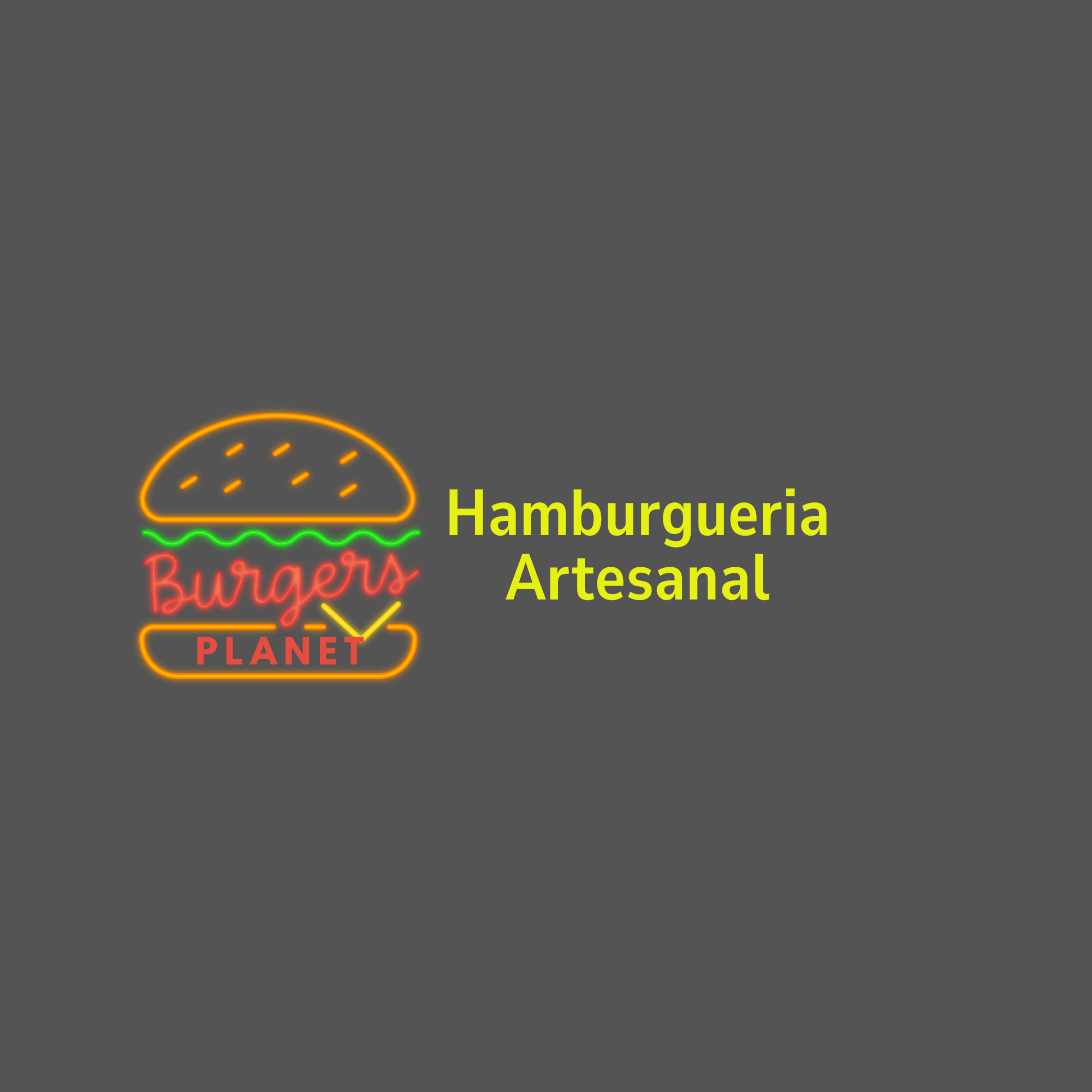 Versão Secundária Burger Planet Fundo Cinza